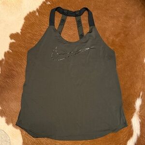 Nike Women's Dark Gray/green dry fit Tank Top